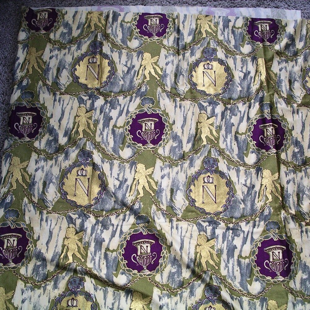 58"W x 42"L Baroque cherub 4 way stretch swimwear fabric from Paris